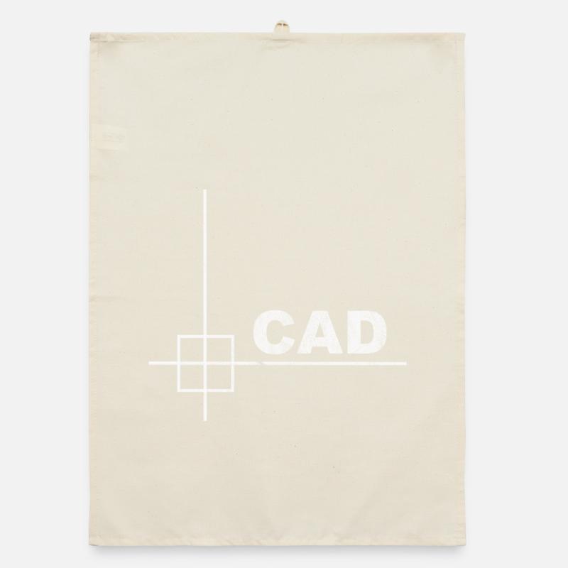 Minimal CAD Konstrukteur Technik Design Organic Geschirrtuch