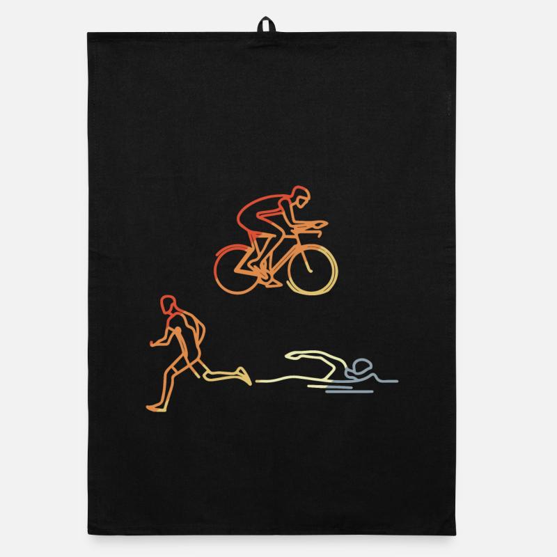 Vintage Triathlet Organic Geschirrtuch