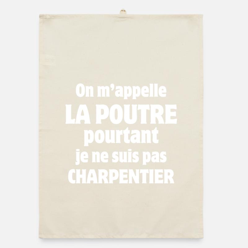 charpentier, poutre, menuisier Torchon bio