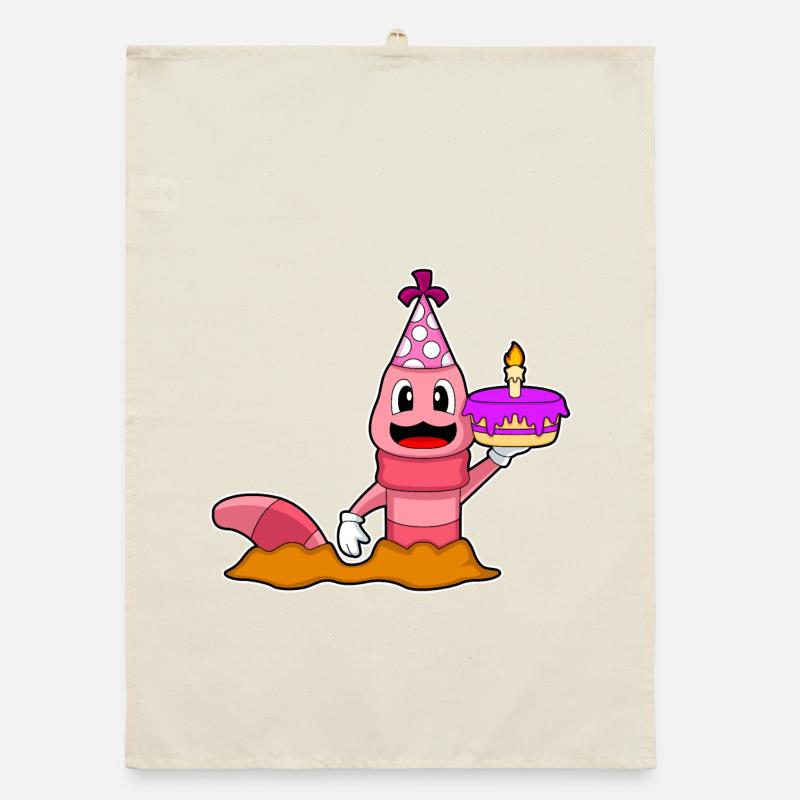 Gâteau d’anniversaire Worm Torchon bio