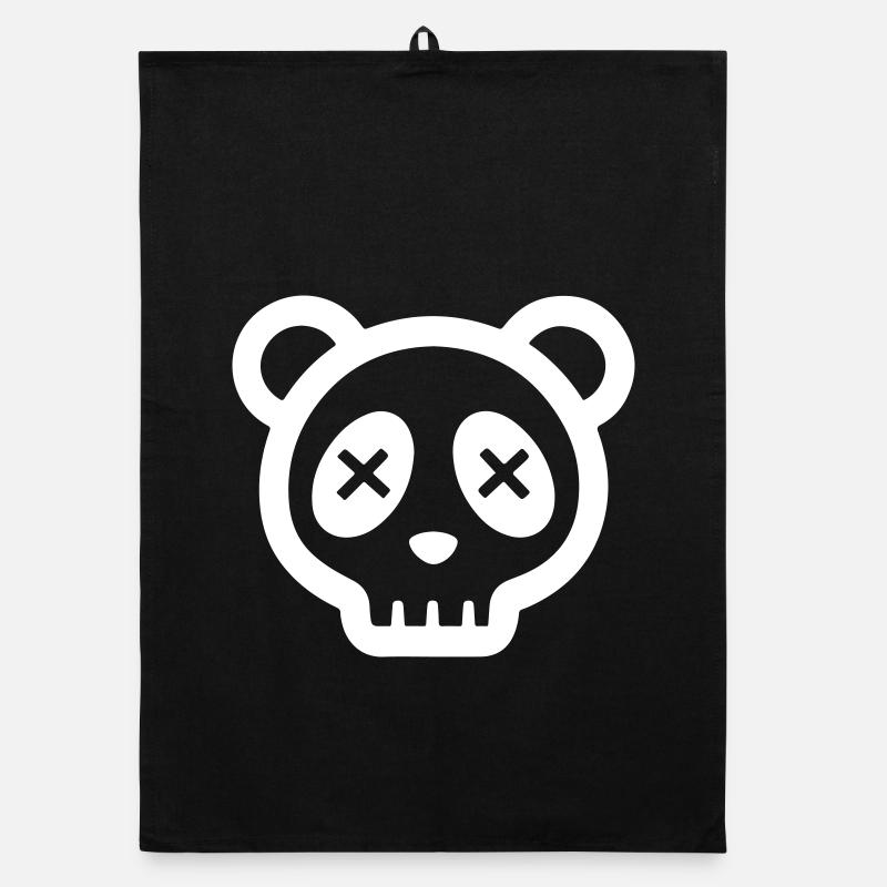 Crâne de panda drôle de crâne Torchon bio
