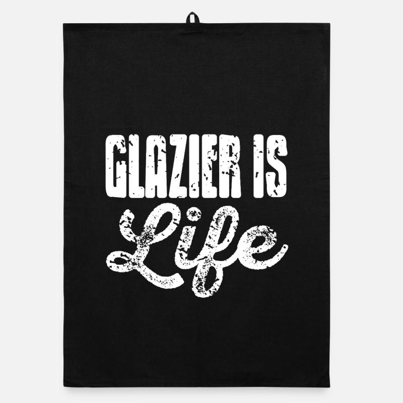 Glazier Life Glassworker Pride Humor Statement Organic Geschirrtuch