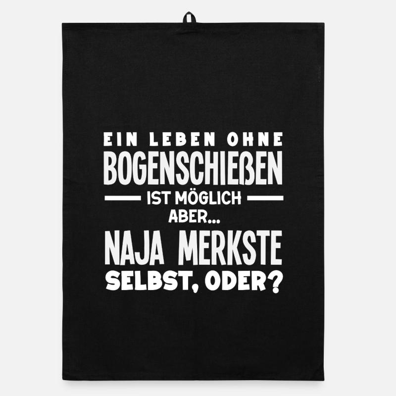 Ich gehe Bogenschießen Organic Geschirrtuch