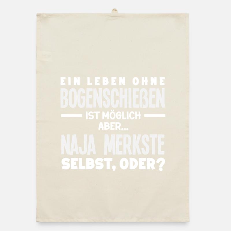 Ich gehe Bogenschießen Organic Geschirrtuch