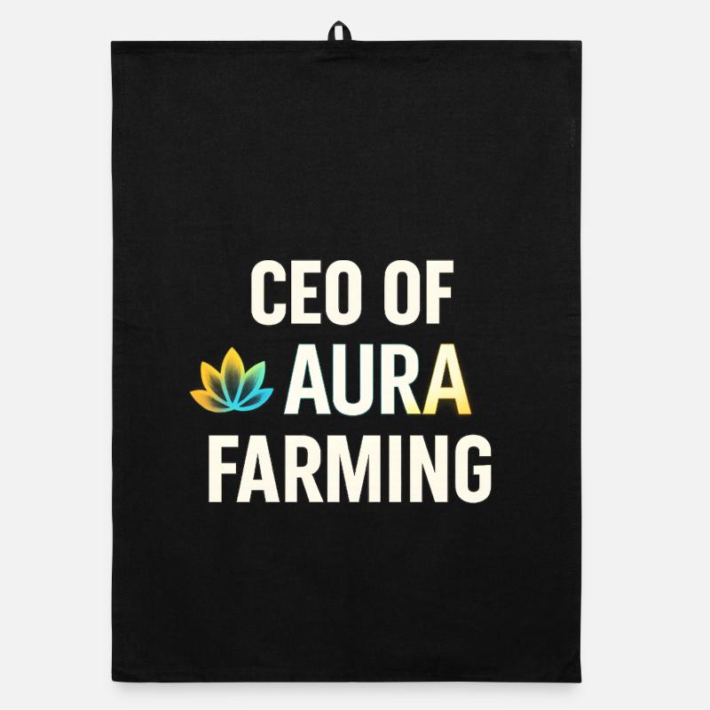 Aura Farming PDG Marque Drôle de dicton Torchon bio
