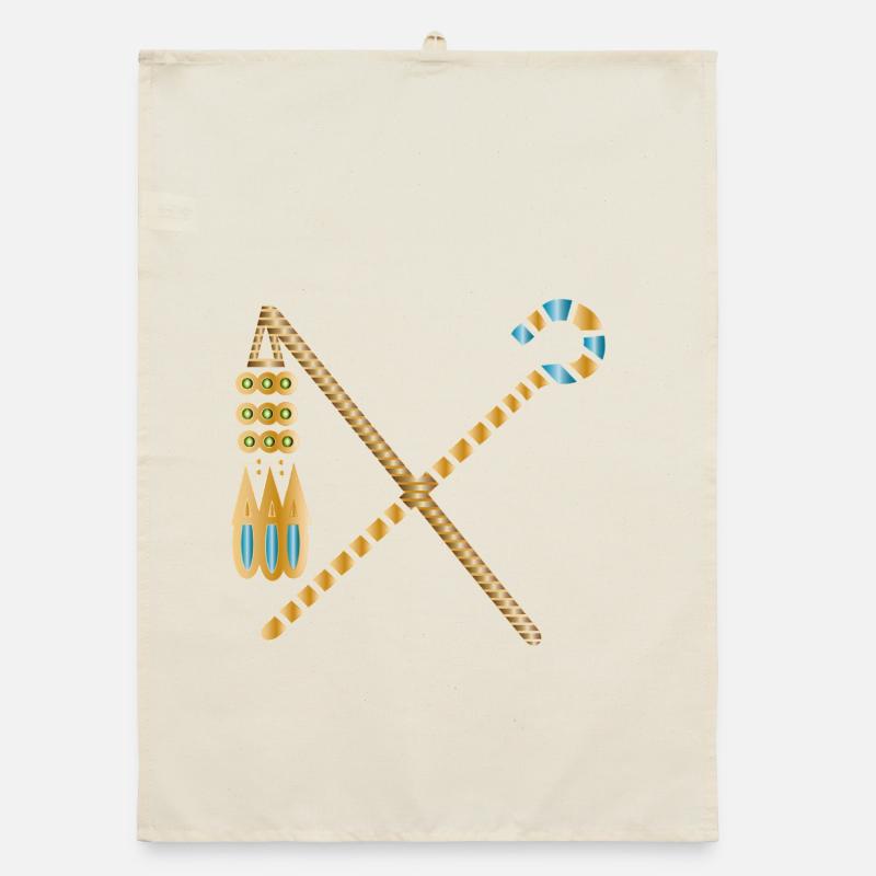 Golden Pharaoh's Scepter – Hook and Flail Organic dish towel