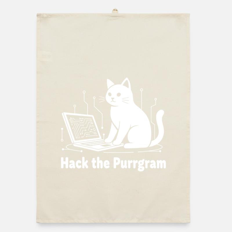 Hack Purrrgram : Humour Cat Tech Torchon bio