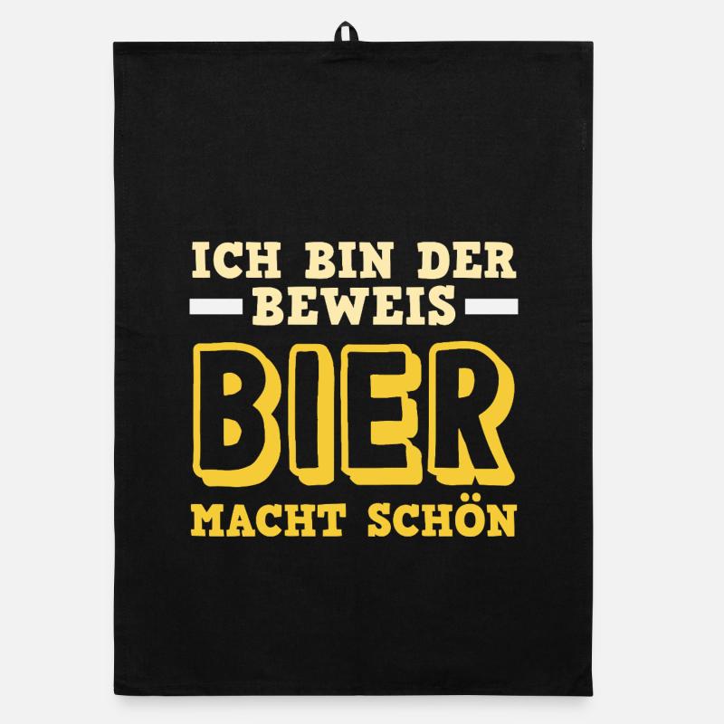Ich bin der Beweis - Bier macht schön Organic Geschirrtuch