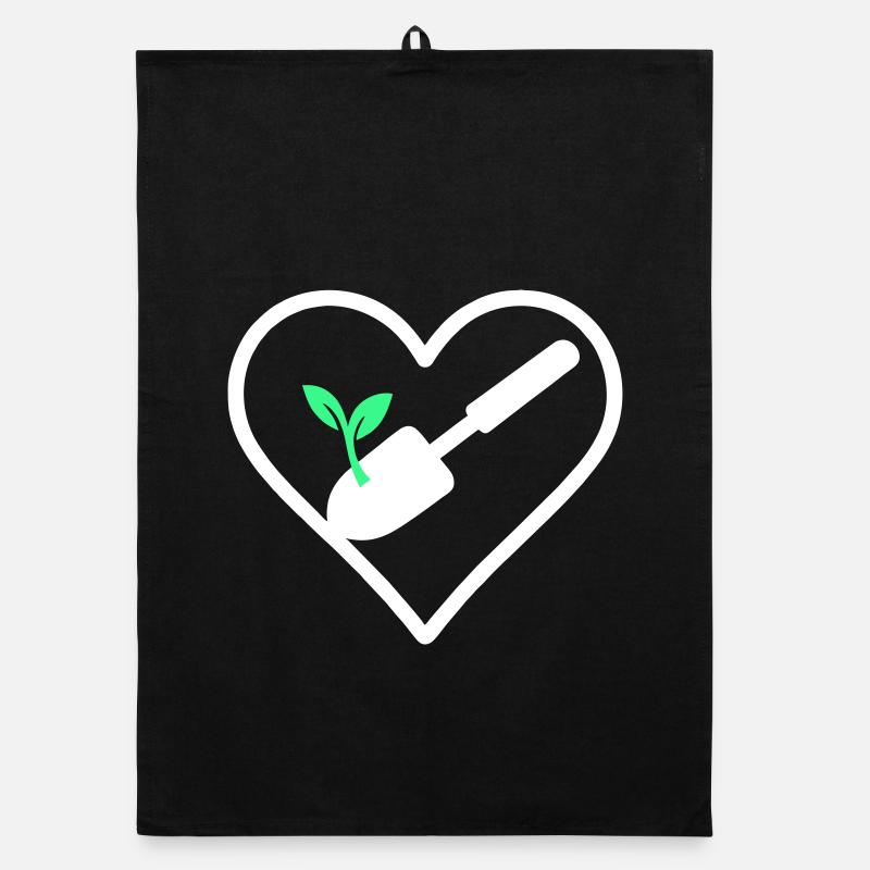 Heart Gardening – Nature Lover Design Organic dish towel