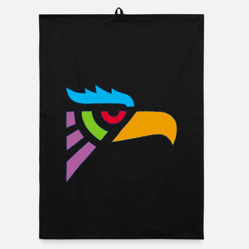Tribal Eagle Head Organic dish towel