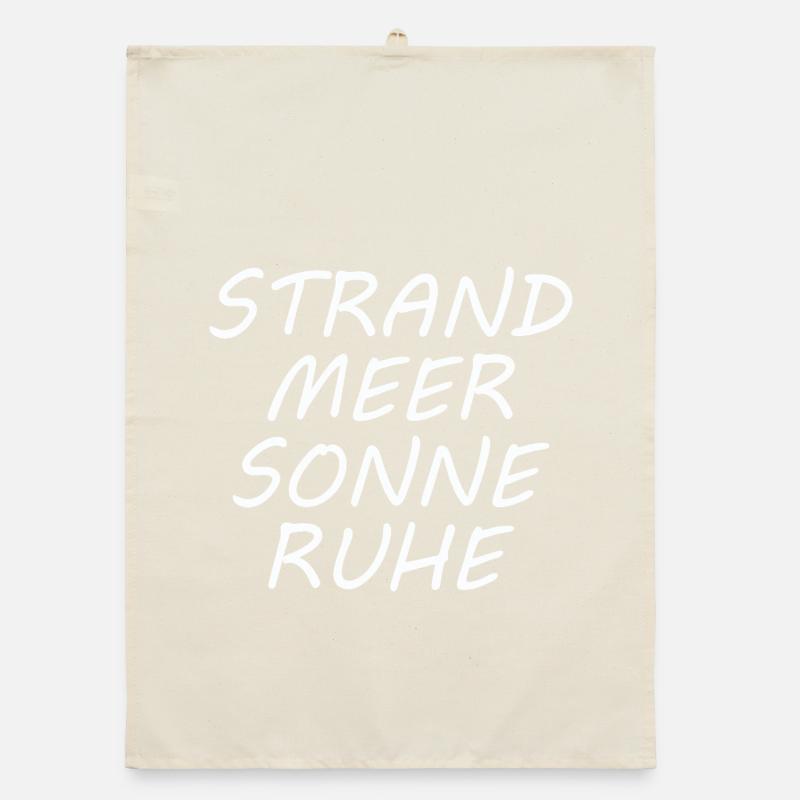 PLAGE, MER, SOLEIL, TRANQUILLITÉ Torchon bio