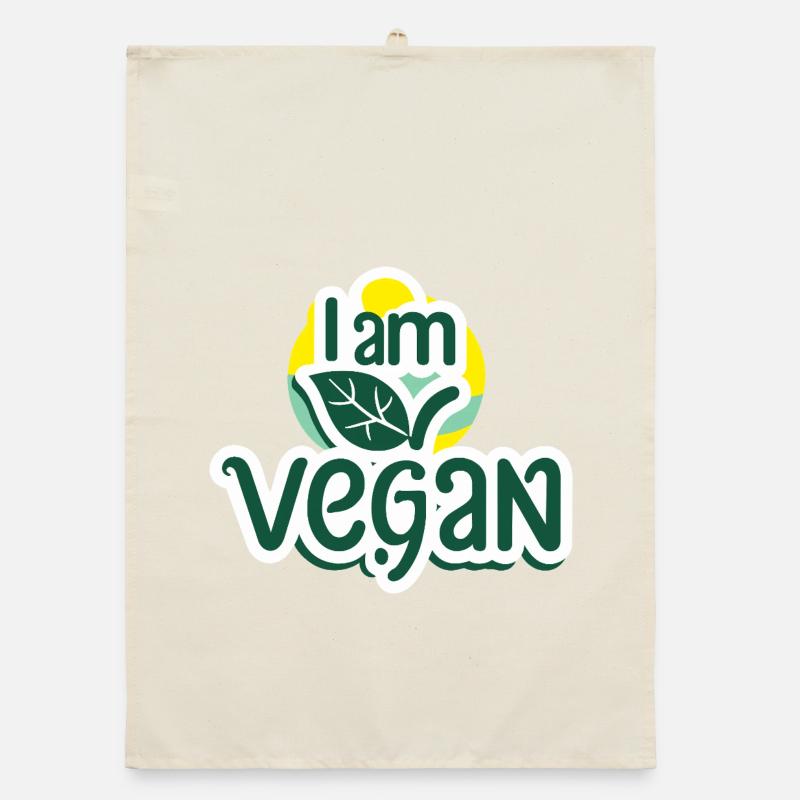 Ich bin Veganer. Organic Geschirrtuch