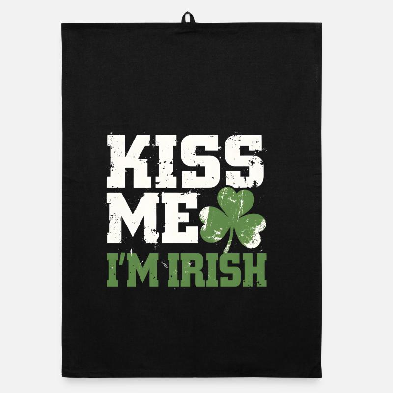 Küss mich, ich bin Irish Shamrock Organic Geschirrtuch