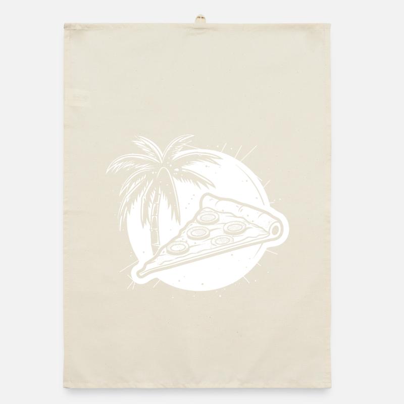 Pizza Graphic Organic dish towel