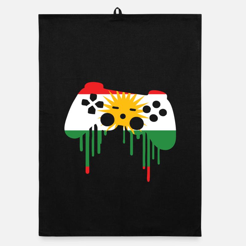 Kurdisch gaming flag Organic Geschirrtuch