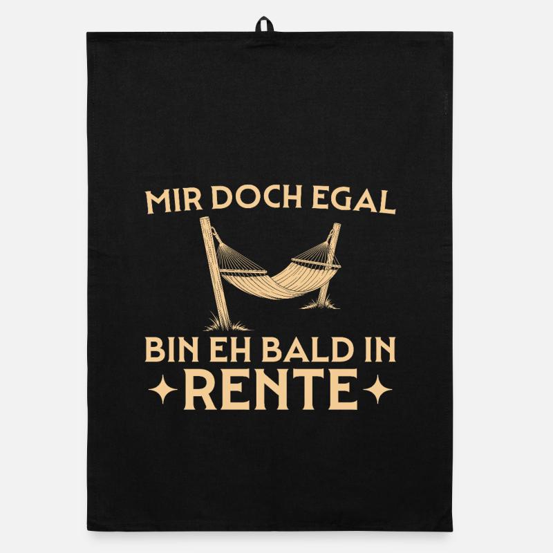 Renteneintritt Mir doch egal - Rente Abschied Organic Geschirrtuch