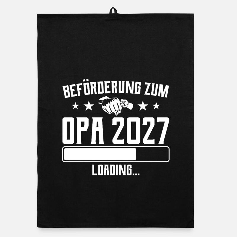 Beförderung zum Opa 2027 Loading Geschenk Organic Geschirrtuch