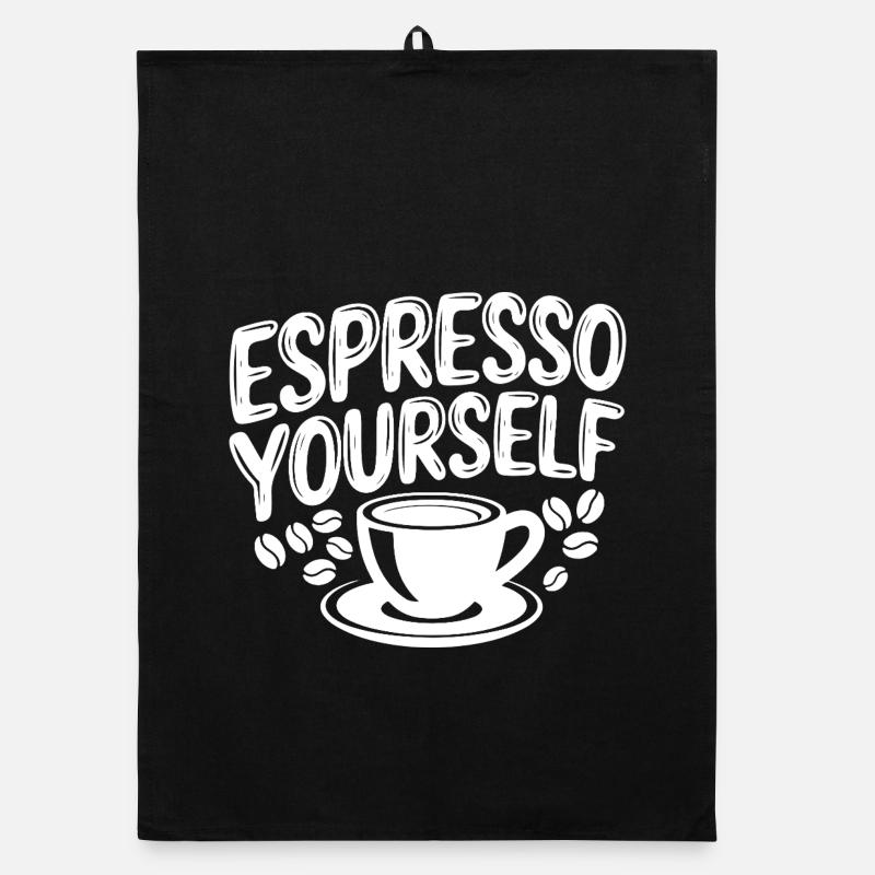 Espresso Yourself Coffee Delight Organic dish towel