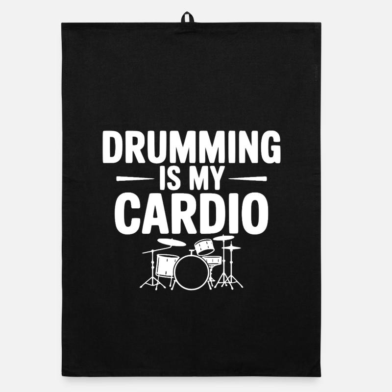 Trommeln ist mein Cardio Organic Geschirrtuch