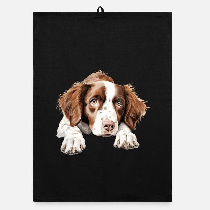 Brittany Dog Organic dish towel