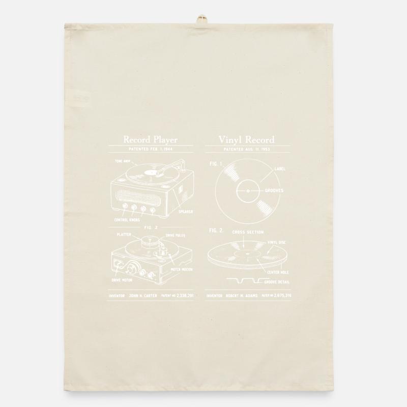 Plan de tourne-disque rétro Torchon bio