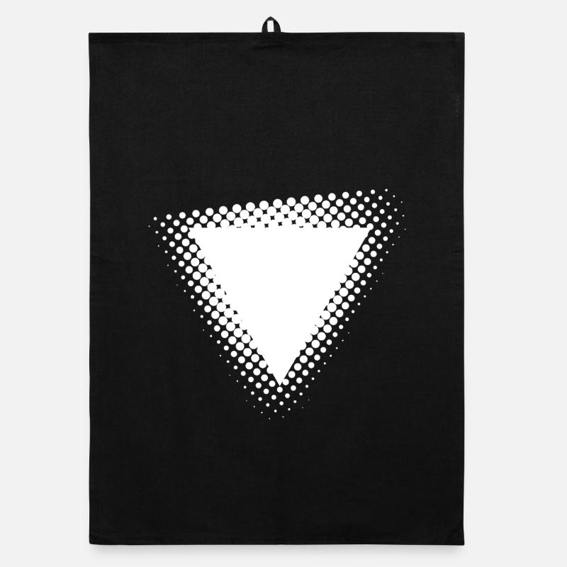 Halftone Triangle Burst Organic dish towel