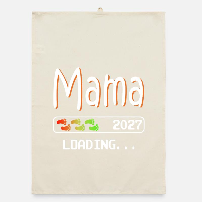 Mama 2027 loading werdende Mutter Schwangerschaft Organic Geschirrtuch
