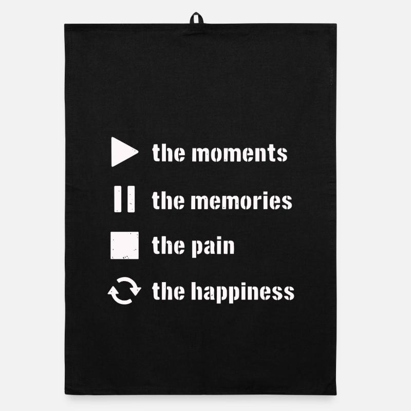 Mindfulness, Moments, Memories, Happiness Organic dish towel