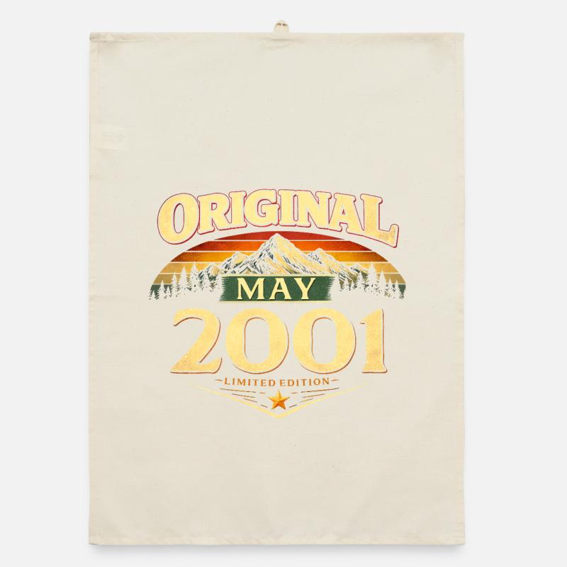 25. Geburtstag Geschenk Original Mai 2001 Organic Geschirrtuch