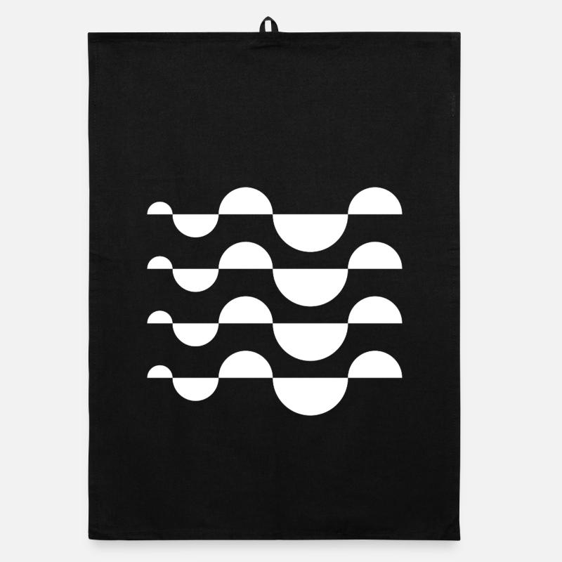 Wavy Stripe Mosaic Organic dish towel