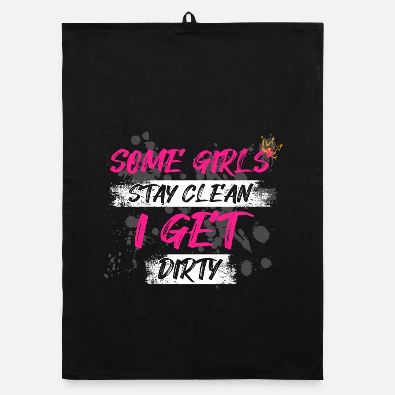 Certaines filles restent propres, Schlammlauf Mud Run Torchon bio