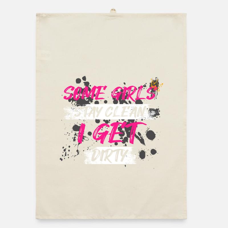 Certaines filles restent propres, Schlammlauf Mud Run Torchon bio