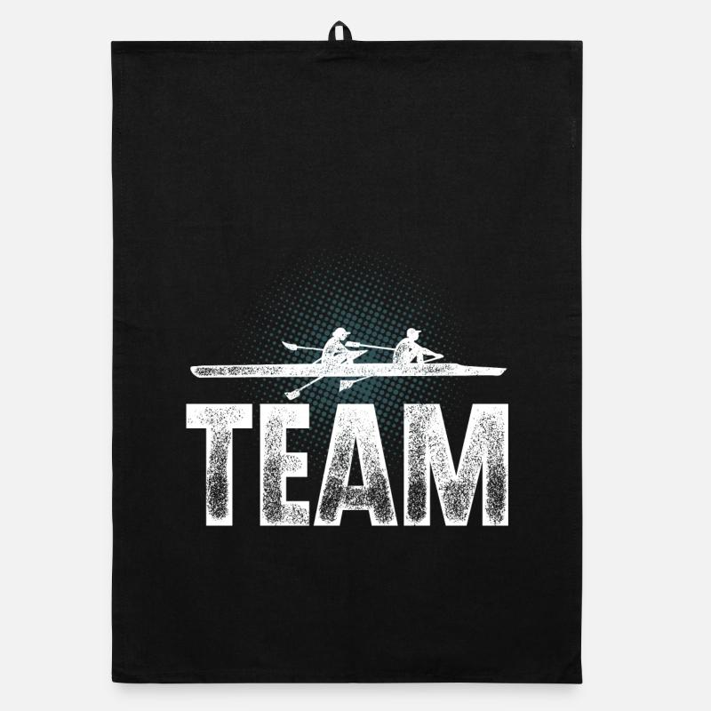 Rowing Rower Rowing Boat Team Organic dish towel