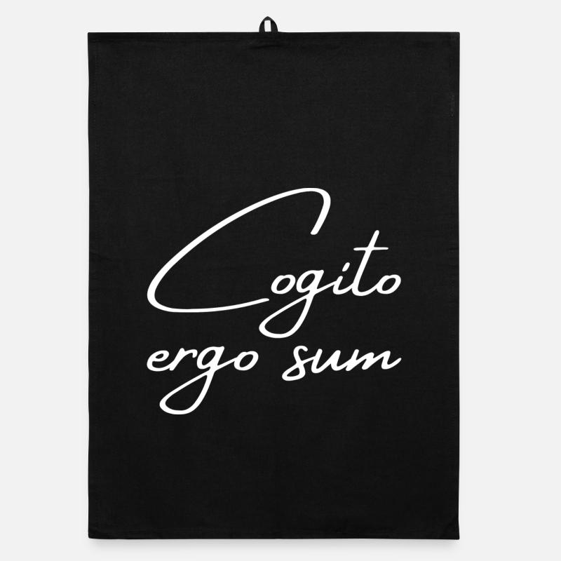Cogito ergo sum - Je pense, donc je suis Torchon bio