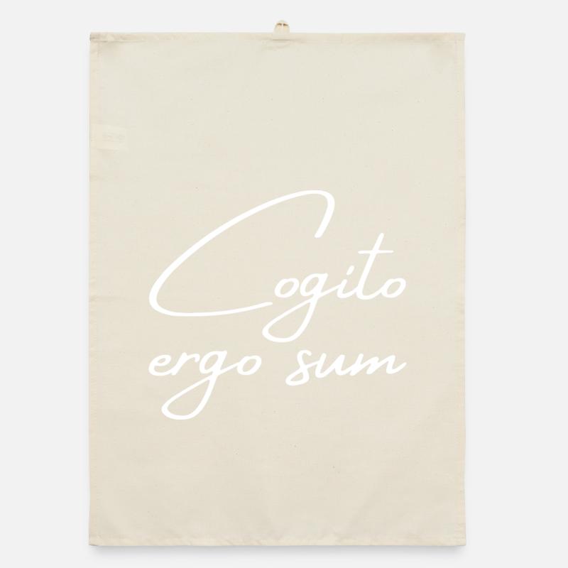 Cogito ergo sum - I think, therefore I am Organic dish towel