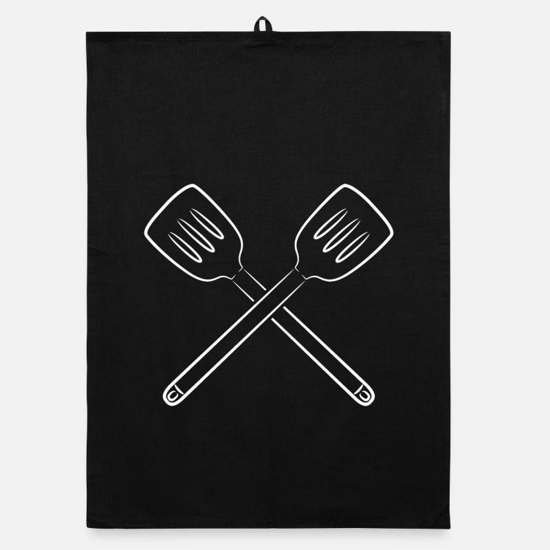Sketch slotted spoon Organic dish towel