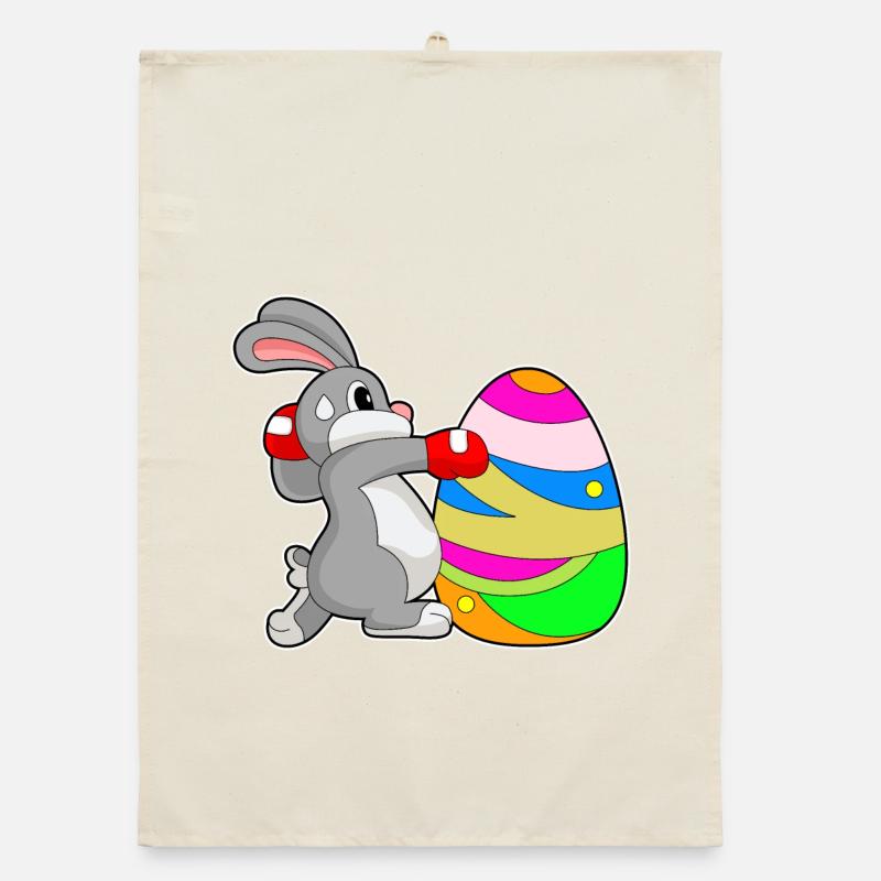 Bunny Easter Boxes Organic dish towel