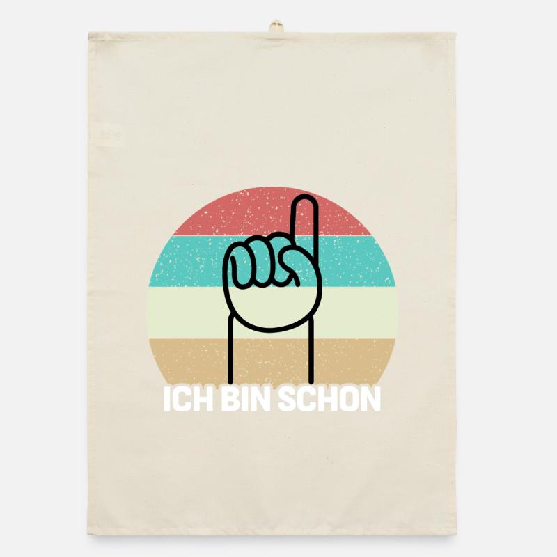 Ich bin schon 1 Organic Geschirrtuch