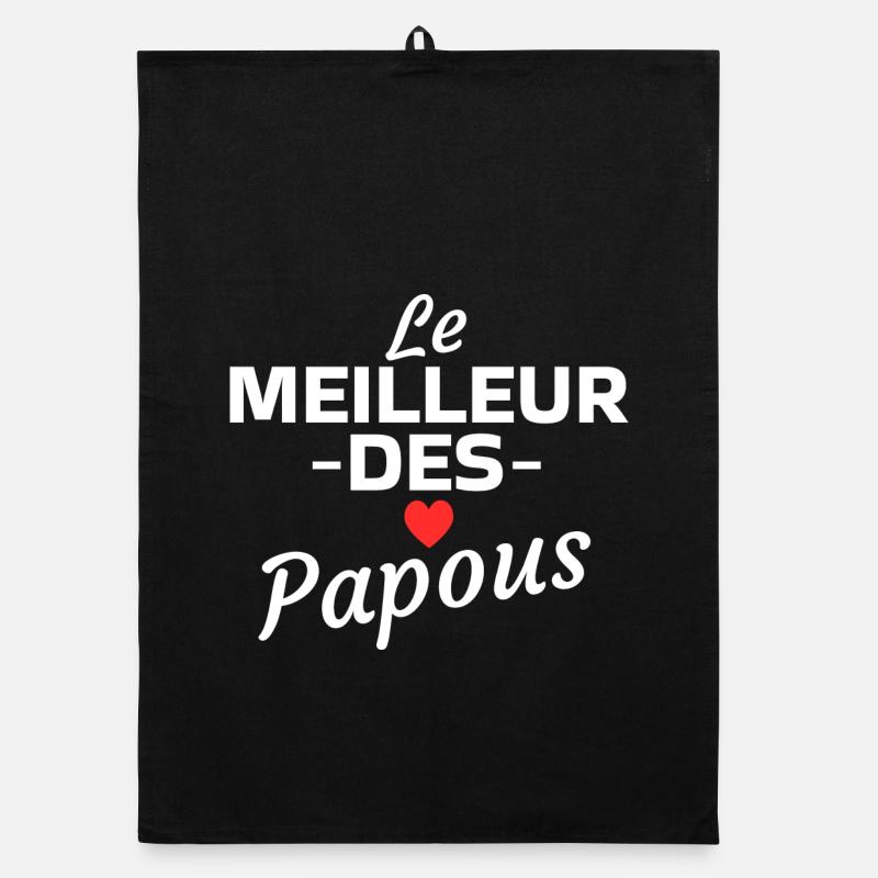 Design Graphique Le Meilleur des Papous Torchon bio