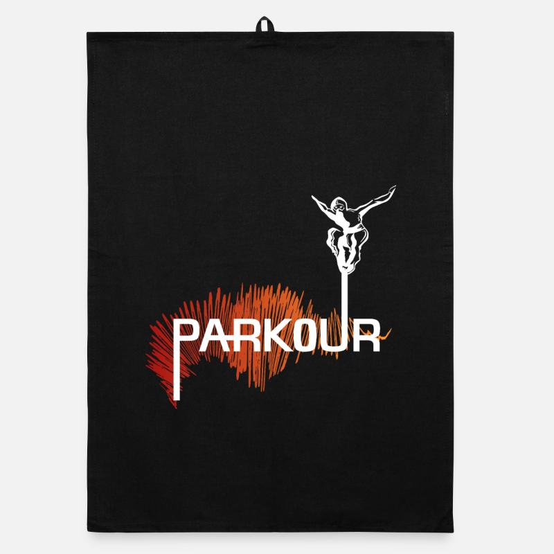 Parkour Ninja - couleur-blanc Torchon bio