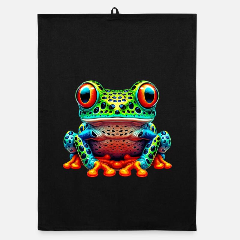 Grenouille - Torchon bio - noir