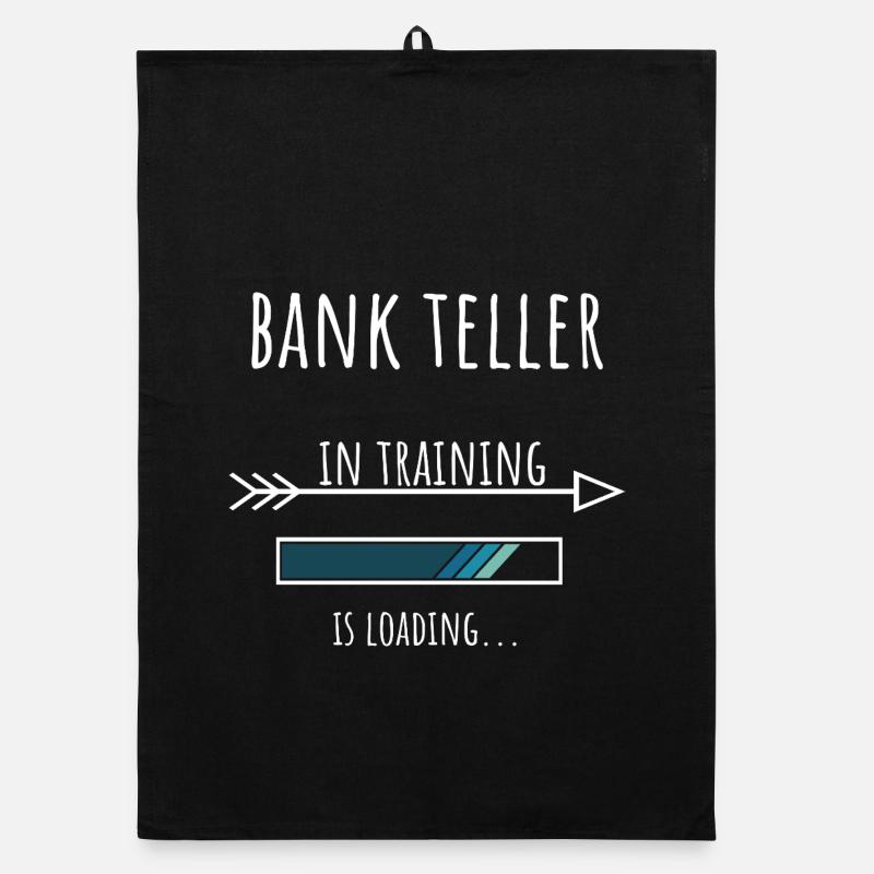 Assiette de banque dans l’éducation profession cadeau Torchon bio