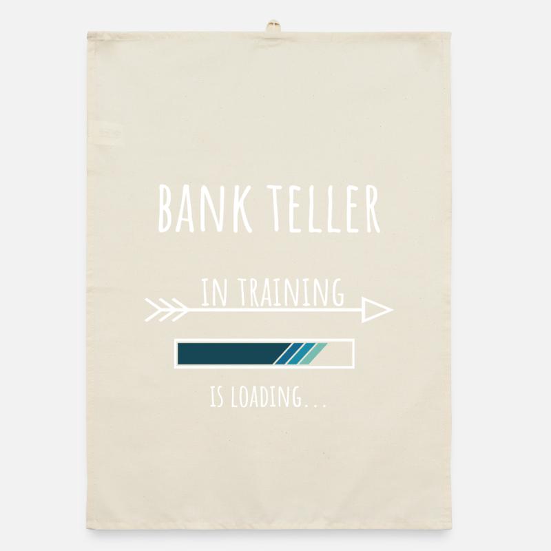 Assiette de banque dans l’éducation profession cadeau Torchon bio