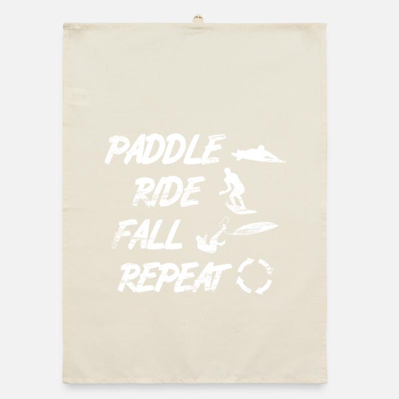 Paddle Ride Fall Repeat Organic Geschirrtuch
