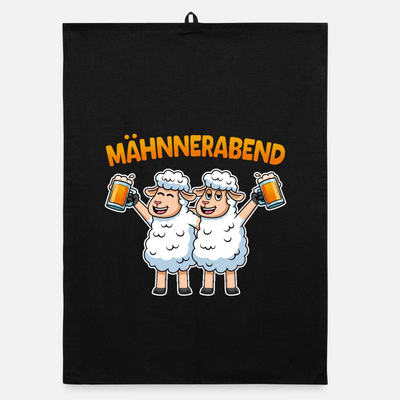 Schafe Männerabend Bier Schaf Mähnnerabend Organic Geschirrtuch
