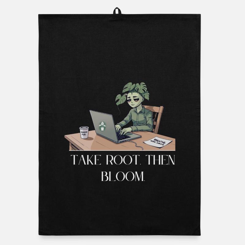 Putting down roots, then blossoming Organic dish towel