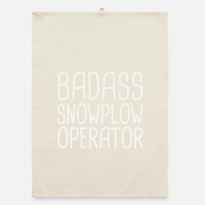 Snowplow Operator Badass Schneepflugfahrer Organic Geschirrtuch