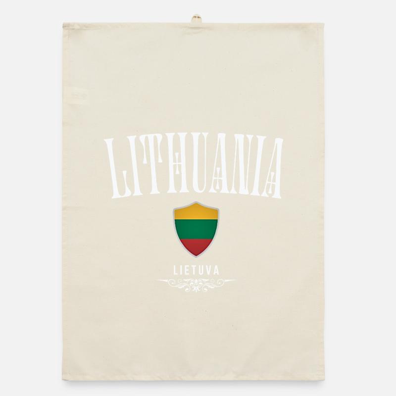 Lithuanian pride, minimalist elegant design Organic dish towel