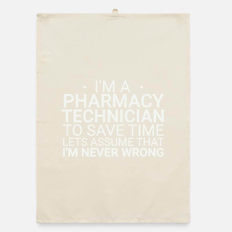 Pharmacy technician Never Wrong Organic dish towel
