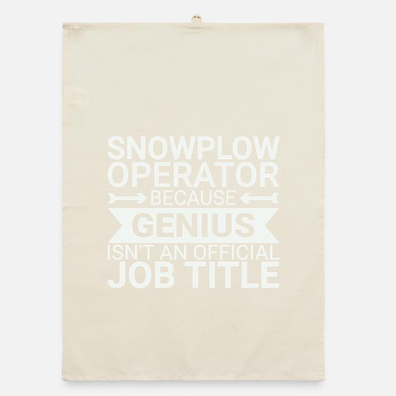 Snowplow Operator Genius Snow Plow Driver Organic dish towel
